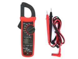 Pinza Amperimétrica Digital Uni T Ut201+ Con Pantalla Lcd: Mide Corriente Alterna/continua, Voltaje, Resistencia Y Temperatura.