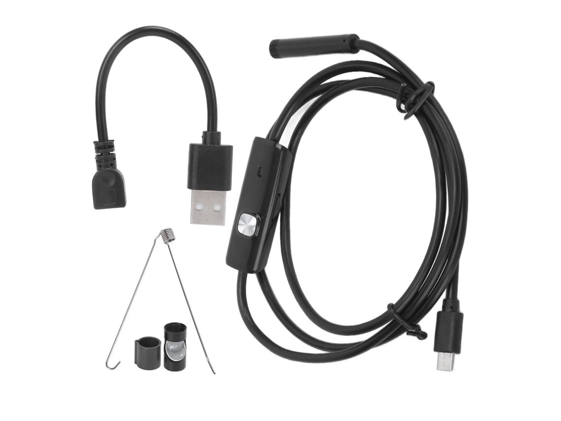 Endoscopio Industrial An97-7 Con Cámara De 7 Mm, Resistente Al Agua Ip67, 6 Led Ajustables, Inspección Con Boroscopio De 2 M