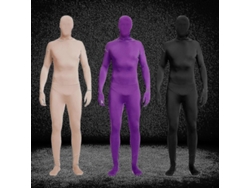 Traje De Cuerpo Completo Unisex Spandex Stretch Para Adultos Zentai Disfraz De Hombre Desaparecido 160cm Azul