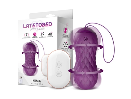 Huevo Vibrador Con Movimiento Wave Control Remoto Usb Silicona Púrpura LATETOBED