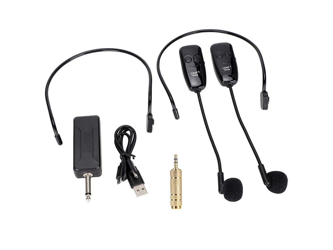 1 O 2 Micrófonos Inalámbricos Uhf Profesionales Para Auriculares, Compatibles Con Amplificadores De Voz Y Ordenadores.