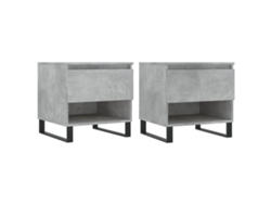 Juego de 2 Mesas de Centro Gris Cemento MAISON EXCLUSIVE 50x46x50 cm