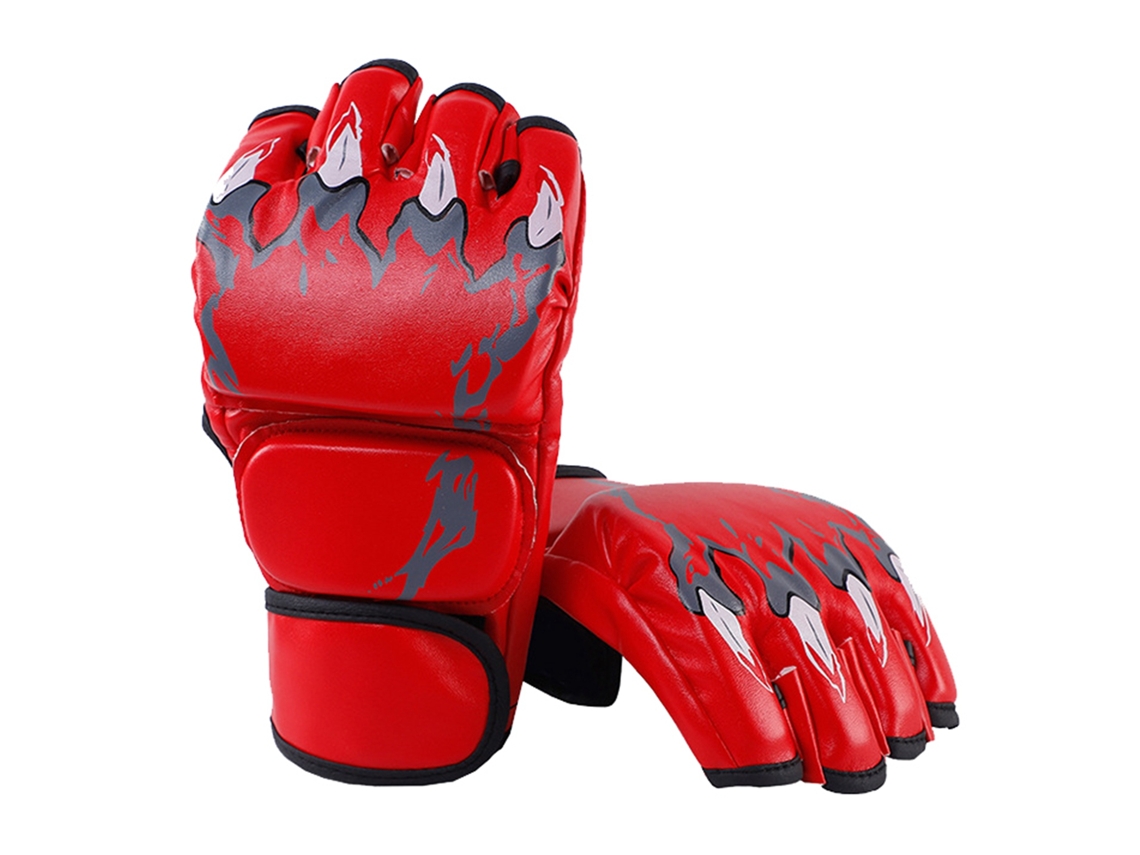 Danu2026-guantes De Boxeo De Media Palma Con Brazalete Ajustable Para Hombre Mujer Estilo Garra De Tigre Rojo