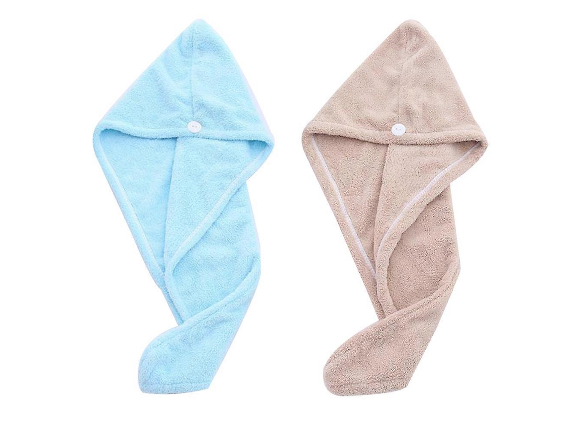 Toallas para el cabello, toalla de microfibra de secado rápido, gorro de ducha Rosewell