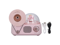Altavoz Bluetooth retro con sonido estéreo Hi-Fi ligero, altavoz tocadiscos con luz para Yunzii