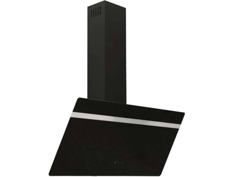 vidaXL Campana extractora pared acero y vidrio templado negro 90 cm