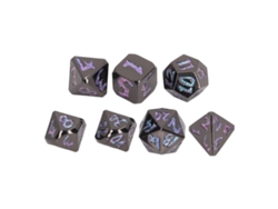 2026 Set De 7 Dados De Metal Sólido Poliédricos Con Números Claros Kit Para Enseñanza Y Juegos De Mesa