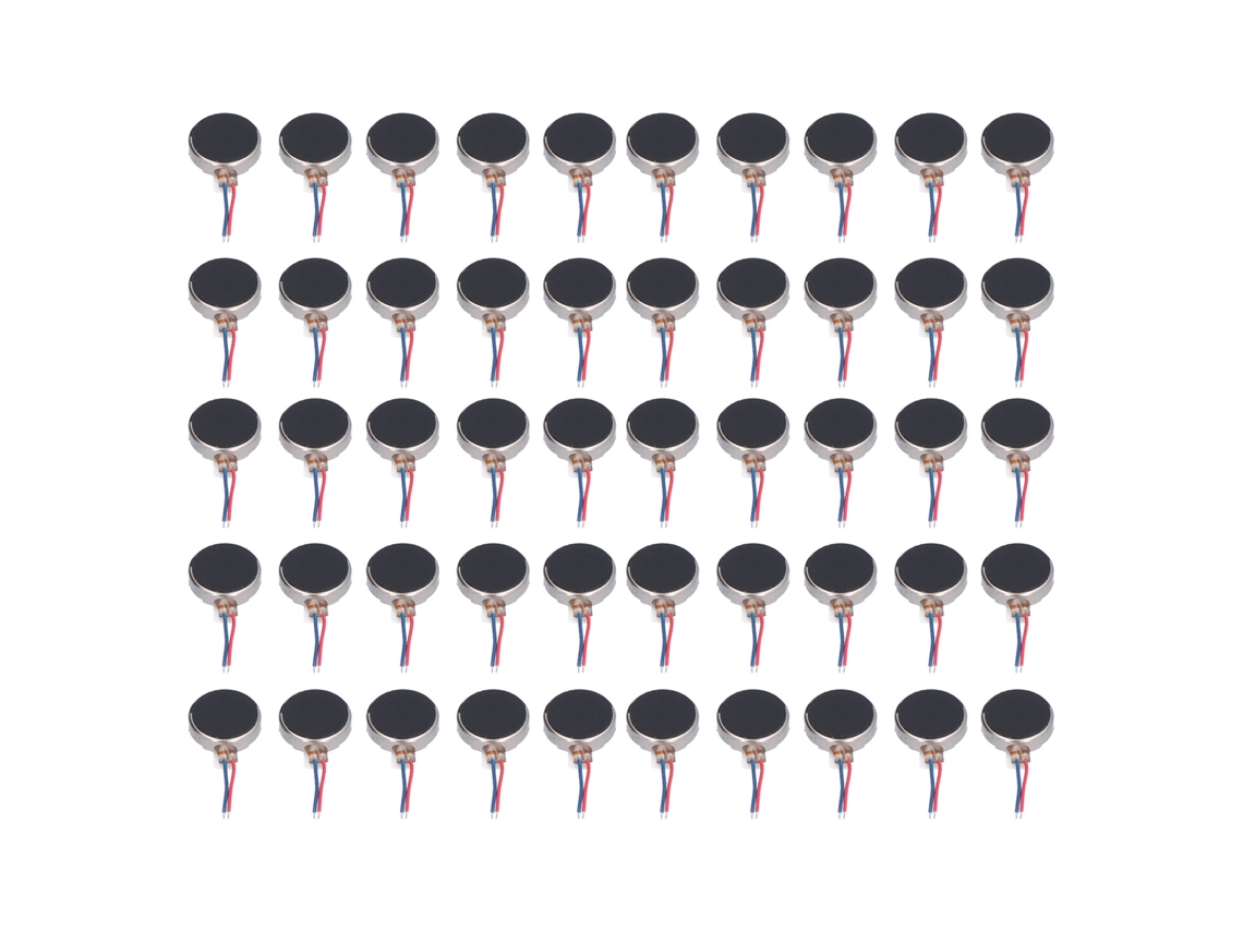 50 Piezas De Mini Motores De Vibración De Cc 3v 10x2.7mm Anti-interferencia Ligero Bajo Ruido Micro Motor Vibratorio