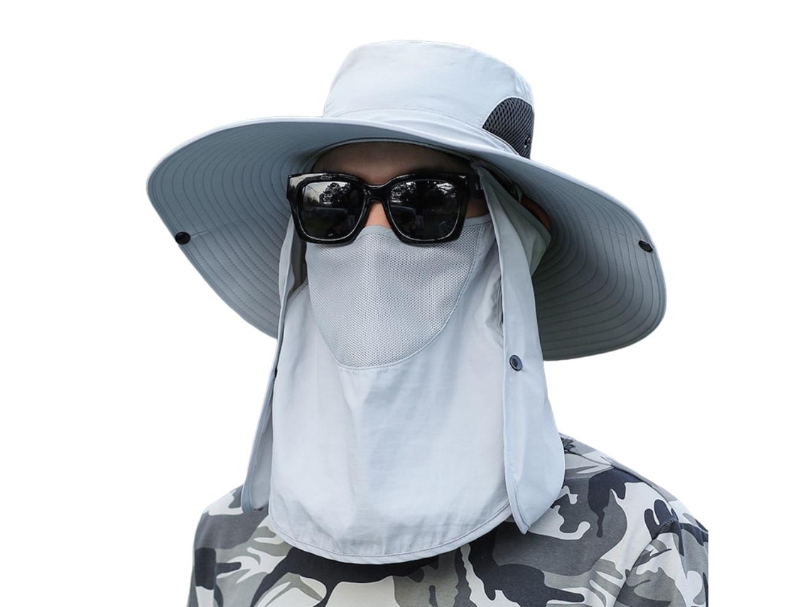 Sombrero De Ala Ancha Con Protección Uv Para La Cara Y El Cuello, Para Hombres Y Mujeres, Ideal Para La Pesca Y El Senderismo En Verano.