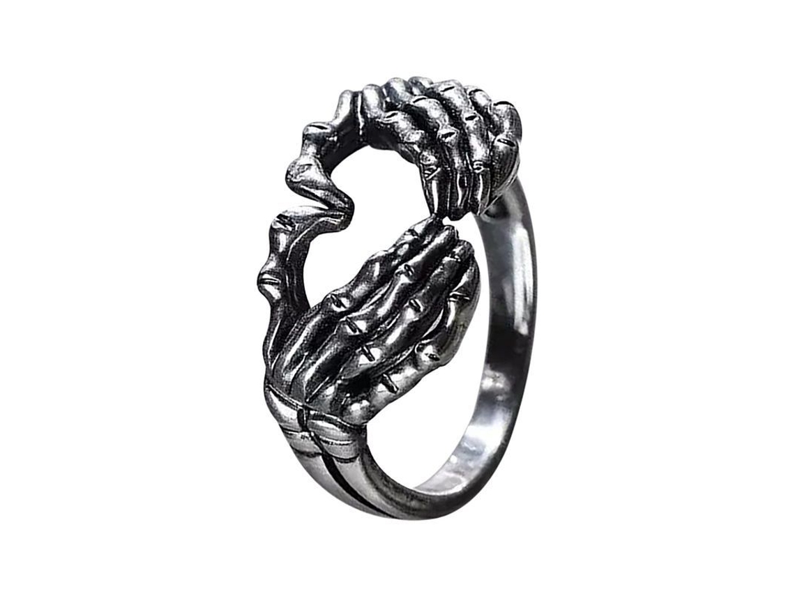 2026-30059-anillos De Signo Manual Para Mujeres Corazón Retro Aleación Joyería Regalo Accesorio