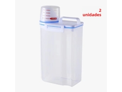 Nevera portátil para alimentos a prueba de humo con capacidad de 2,5 l, báscula y taza medidora. Mdug (2 unidades)