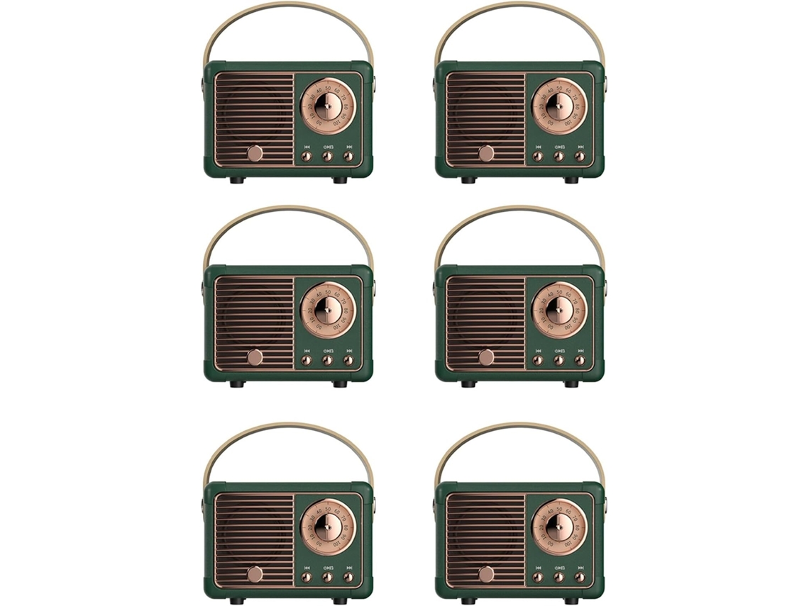 6 Altavoces Bluetooth Retro Hm11, Reproductor De Música Clásico Con Sonido Estéreo.