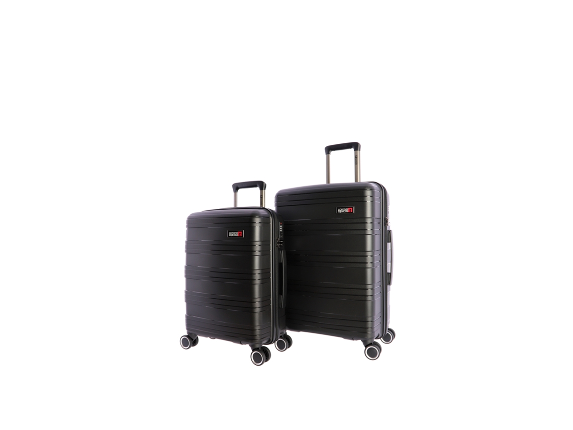 Maleta de Cabina CORONEL TAPIOCCA Mediana y Cabina Negro (64x45x25cm - 88 L)