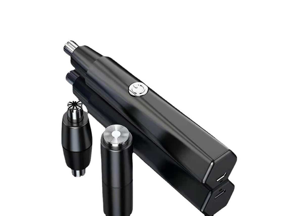 Dispositivo Profesional Indoloro Depilación Nariz Orejas Recargable Usb Eléctrico Portátil Facial Cejas Negro