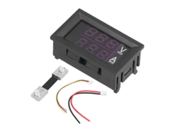 Voltímetro Y Amperímetro Digital Dc4,5v-100v Con Led Rojo Y Azul Y Derivación De 75mω