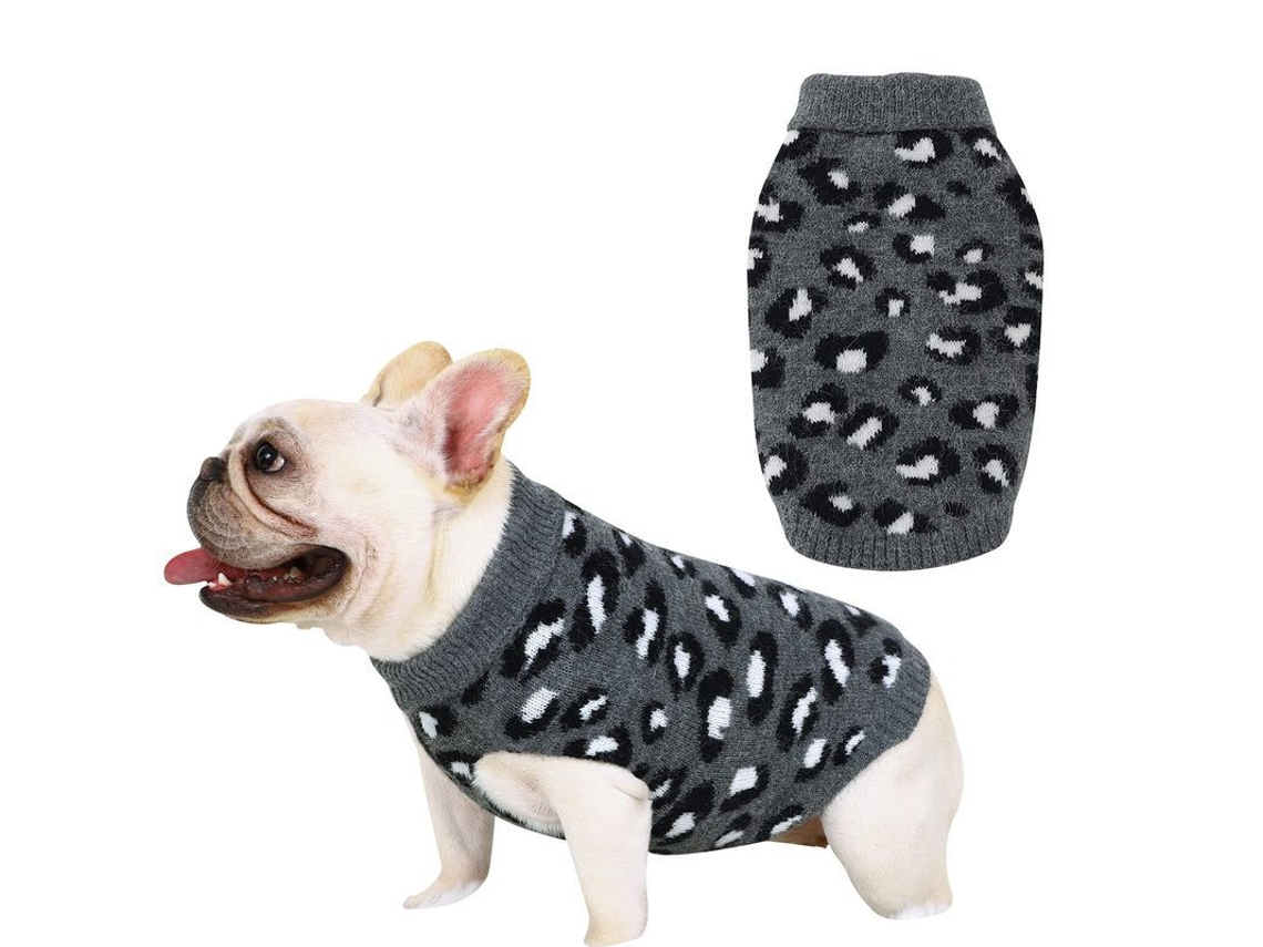 2026-jersey Cálido Para Perro Y Gato Tejido De Lana Abrigo Ropa Invierno Animal (gris-s)