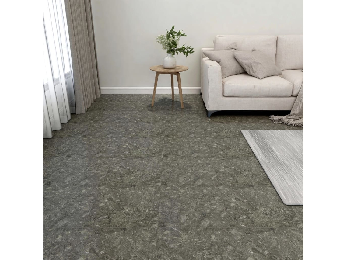 Tarimas De Suelo Autoadhesivas 20 Uds Pvc Gris 1,86 M²