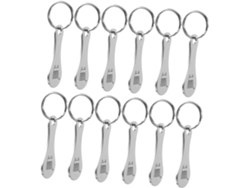 12 Piezas Monedas Carrito Llaveros Inoxidable Carritos