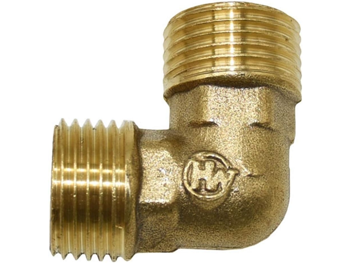 Adaptador De Conexión Latón 1/2" A 3/4" Codo Cobre Ángulo Latón