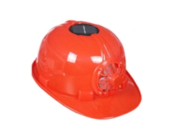 Casco De Seguridad Con Ventilador Solar, Transpirable, Para Obras De Construcción, Verano, Rojo.