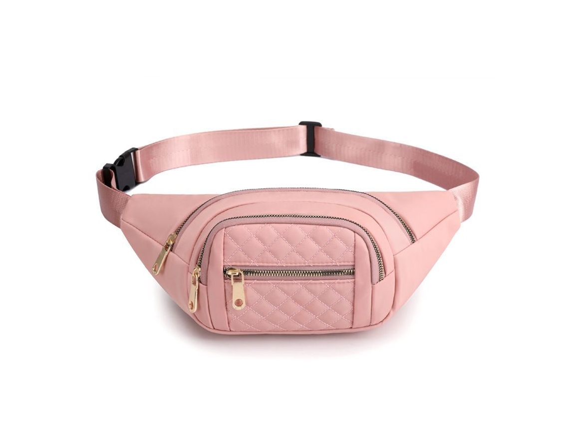 2026-bolsos De Cintura Para Mujer Linjou Fashionable Estilo Cute Nylon Impermeable Diseñador (rosa)