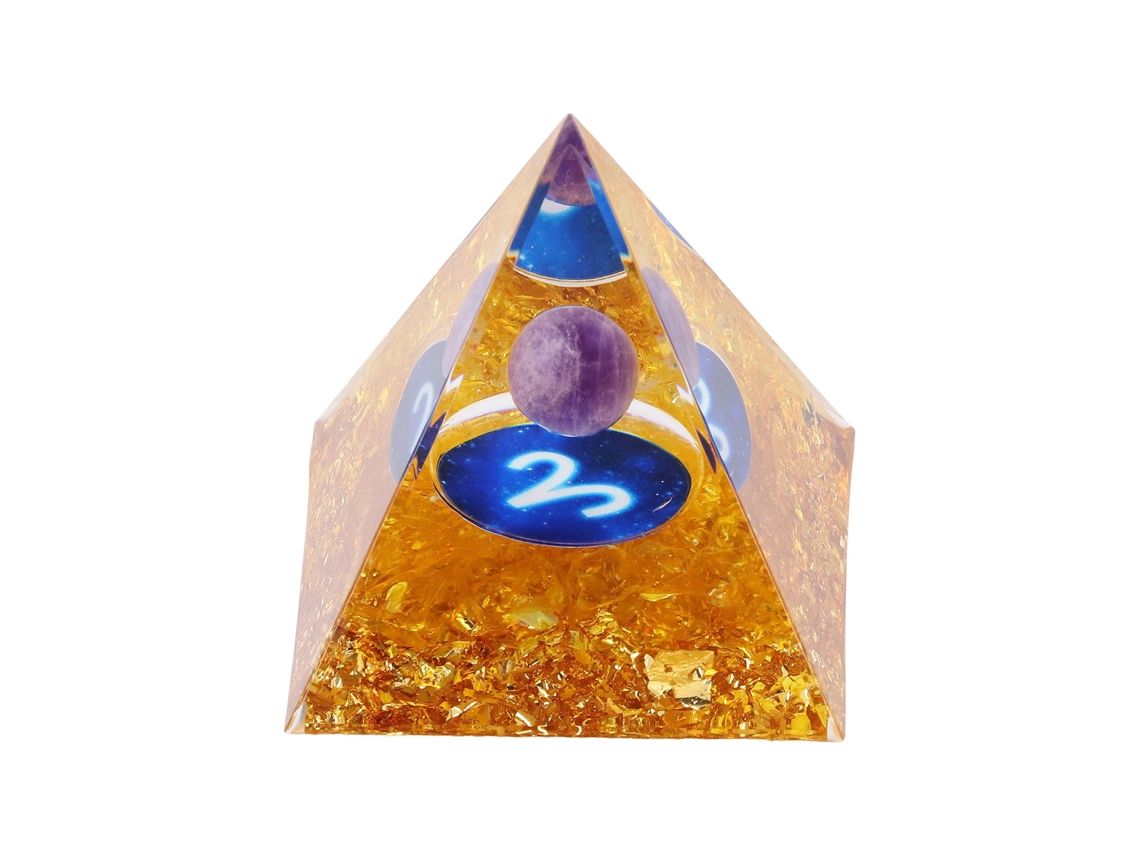 Piedra de la constelación de la pirámide Walshlxq para energía positiva, reduce el estrés, resina para la sanación de chakras, piedra de meditación, piedra de poder, Aries