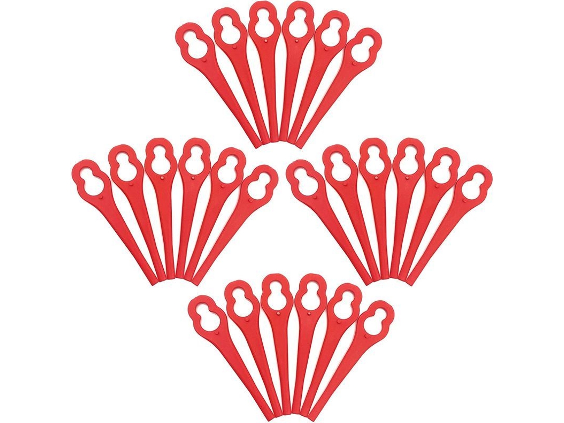 50 Cuchillas De Plástico De Repuesto Compatibles Con Cortacéspedes Vonhaus