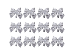12 Lazos Navideños Con Purpurina Para Decoración, Árbol Y Fiestas Navideñas.