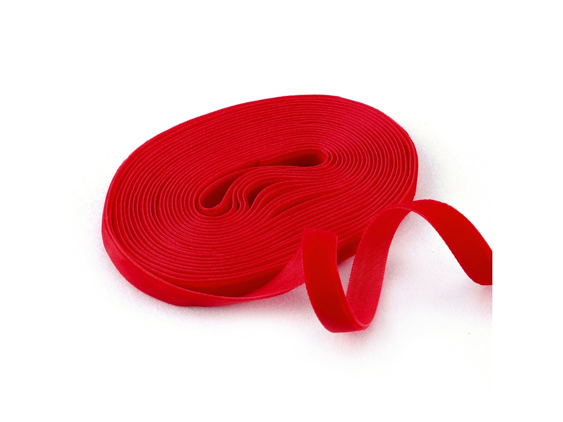 Cinta De Terciopelo Navideña De 5 Yardas (rojo Brillante, 25 Mm) - Cinta Vintage - Adecuada Para Embalaje De Bodas Navideñas