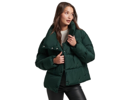 Abrigo para Mujer SUPERDRY (M - Poliéster - Verde)