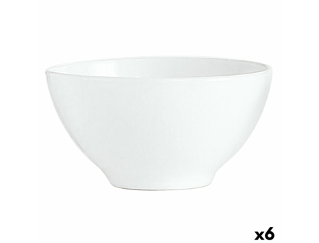 Bol Luminarc Blanc Desayuno Blanco Vidrio (500 ml) (6 Unidades)