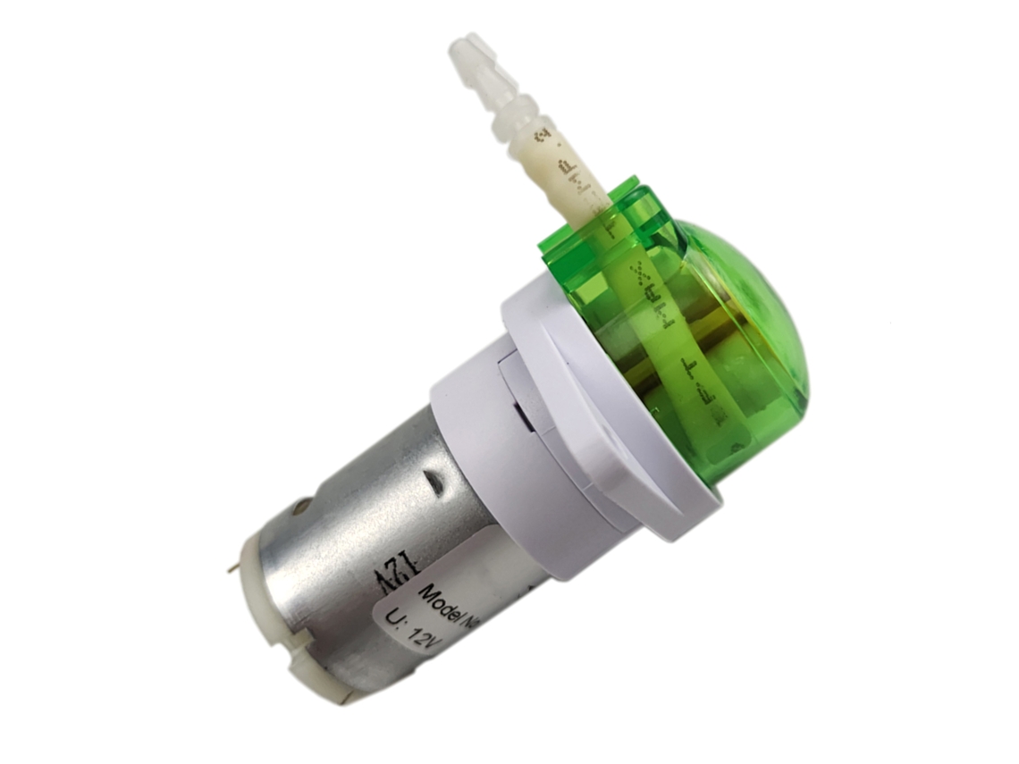 Bomba peristáltica autocebante pequeña de 12 V/24 V para acuarios de laboratorio.