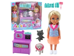 Mini muñeca veterinaria, juego de accesorios para el cuidado de perros y gatos B.active