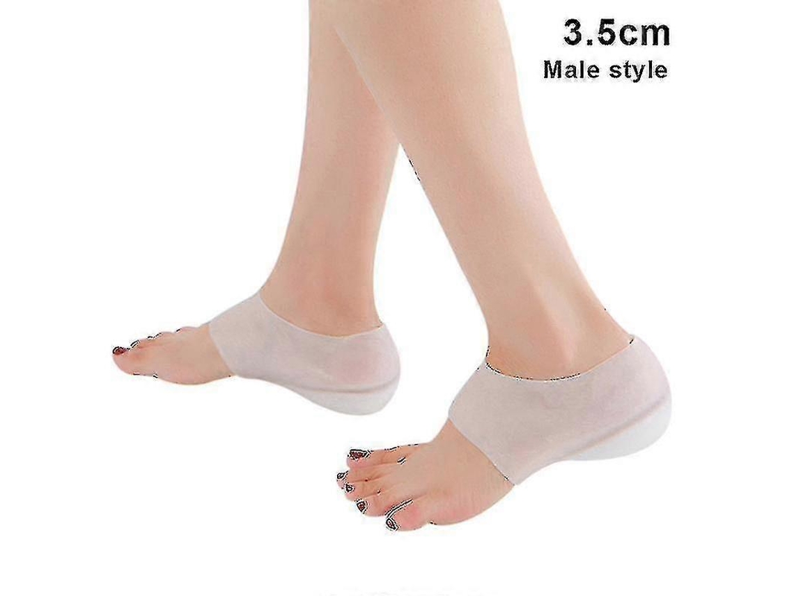 1 Par Inoles De Silicona Invisibles Aumento Altura Plantilla Oculta Confort Y Estabilidad Unisex Altura 3,5 Cm