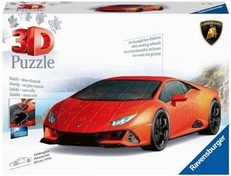 Puzle 3d Lamborghini evo puzzle ravensburger iberica lamborguini huracan edad 14 anos 108