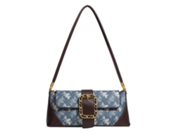 Bolso de hombro estilo baguette retro (azul) Eifson