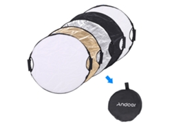Reflector Redondo Plegable 5 En 1 De 60cm Para Estudio De Fotografía Y Video Andoer