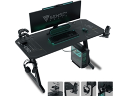 SENSE7 Nomad Cybernetic 140x60 Escritorio de Juego Negro