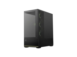 Torre para juegos Msi Mag Pano 110r Pz con cristal templado Argb ATX 270°, color negro