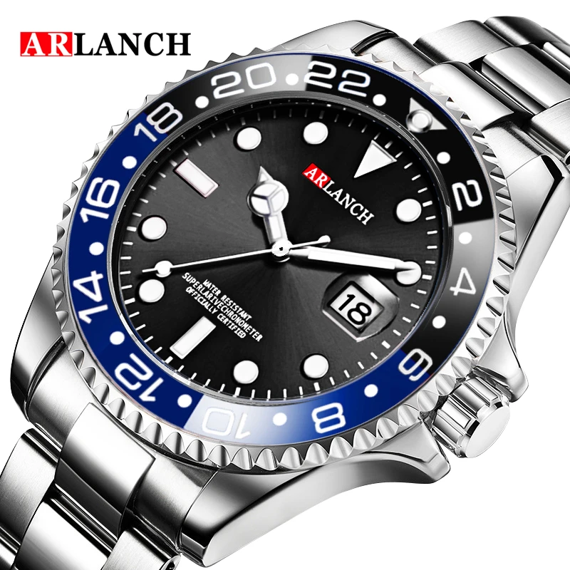 Reloj De Cuarzo De Lujo, Resistente Al Agua Y Fabricado Completamente En Acero, Para Hombre.
