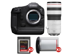 Canon Eos R1 + Rf 70-200mm F/2.8 L Is Usm Z Blanco + 3 Sandisk 256gb Extreme Pro Cfexpress Type B + 3 Canon Lp-e19 + Ebook Pricedirect