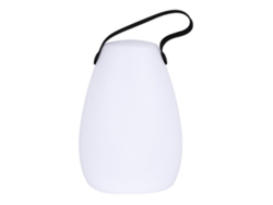 Lámpara de mesa LED para interior y exterior, recargable con cable USB, blanca (7 colores)