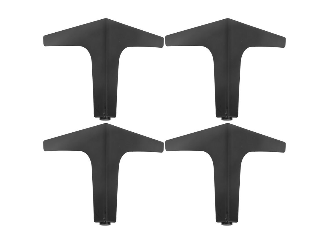 4 Patas De Hierro Galvanizado De 13 Cm, Color Negro, Para Sofá O Mesa De Centro.