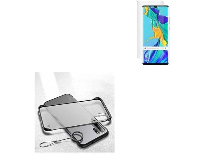 Kit Carcasa y Protector de Vidrio Nano Curved UV Huawei P30 Pro PHONOCARE Naked Transparente
