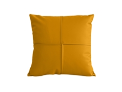 Funda De Almohada De Cuero Sintético De Color Puro: Moderna Y Sencilla Con Costuras.