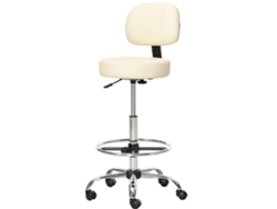 VPMKP - Taburete de bar Homcom cuero sintético metal giratorio altura ajustable beige