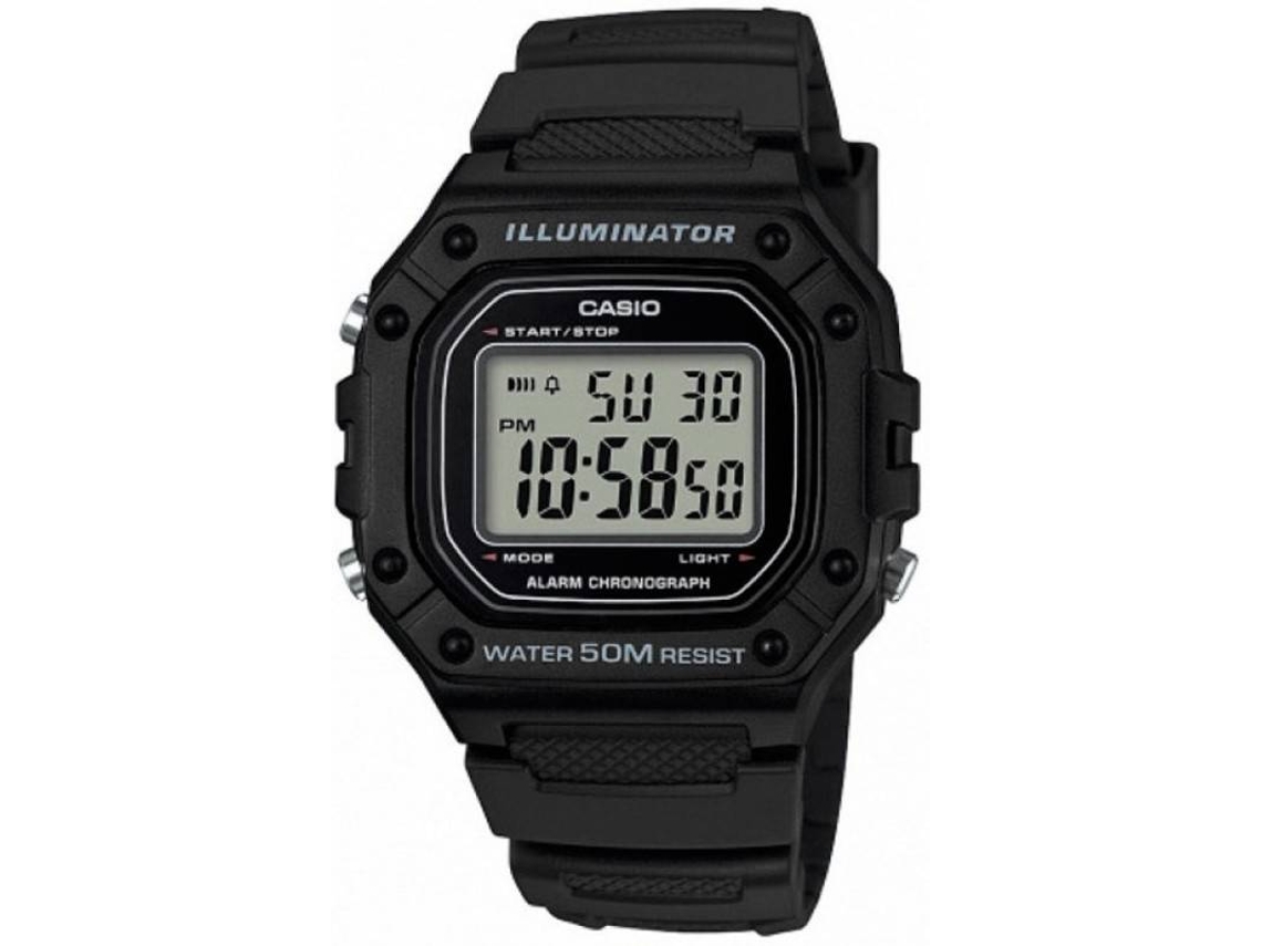 Reloj Digital CASIO Hombre (Goma - Negro)