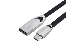 Cable Micro Usb De 1m 3ft De Aleación De Zinc Con Núcleo De Cobre Para Carga Rápida 2a Y Sincronización Para Android, Plata