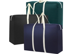 Juego 3 Bolsas Almacenamiento Capacidad Prueba Polvo Prendas Vestir Plegables Fáciles Transportar Hogar Viajes