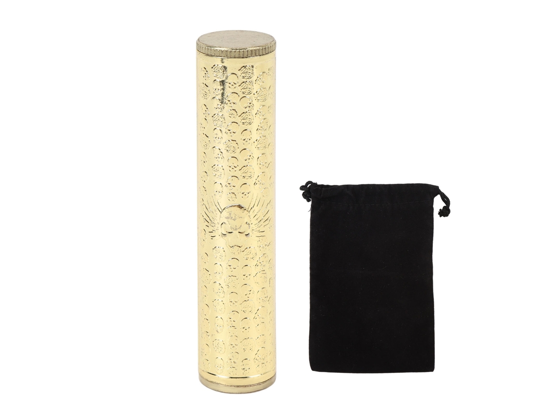 Tubo De Metal De Aleación De Zinc Impermeable Y Hermético Portátil Para Almacenamiento Al Aire Libre Campamento Viaje Oro